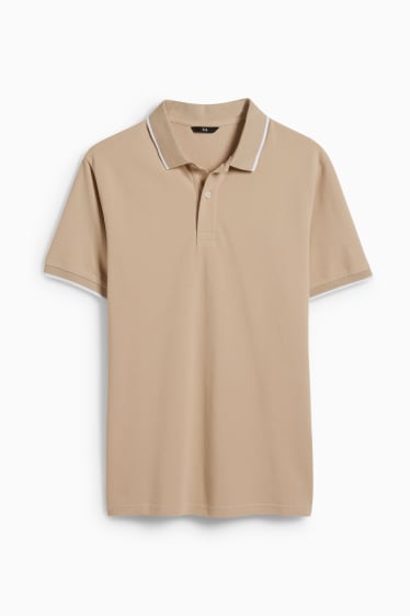 Herren - Poloshirt - beige