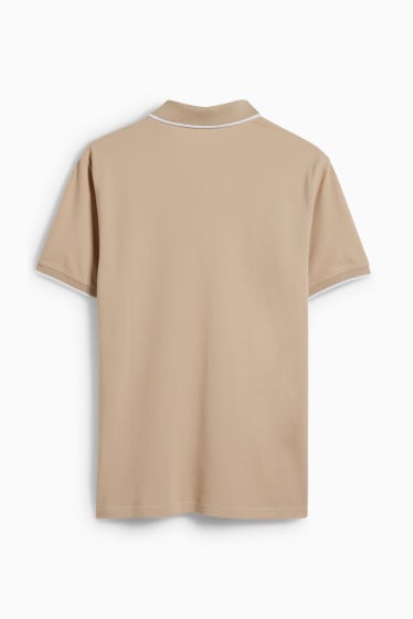 Herren - Poloshirt - beige