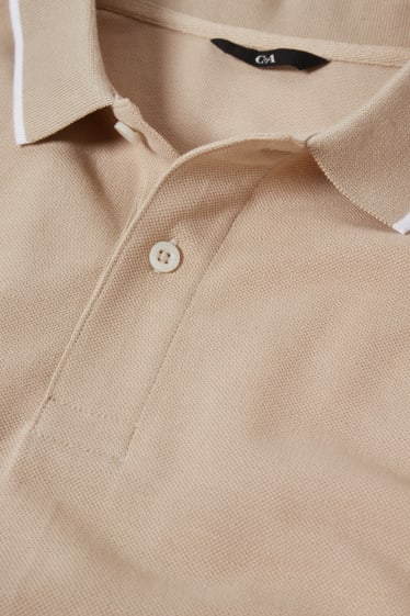 Herren - Poloshirt - beige
