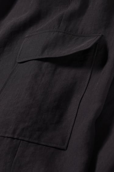 Donna - Pantaloni - vita alta - palazzo - nero