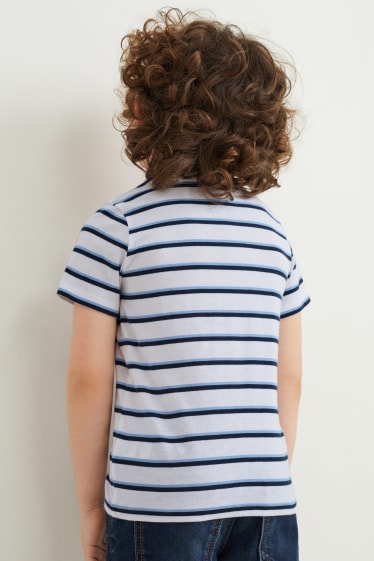 Enfants garçons - Peppa Pig - T-shirt - à rayures - blanc
