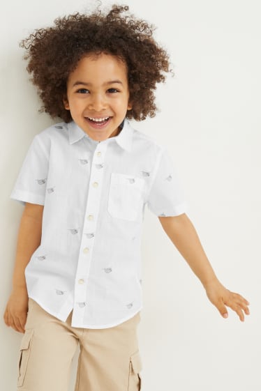 Enfants - Chemise - à motif - blanc