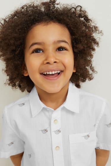 Enfants - Chemise - à motif - blanc