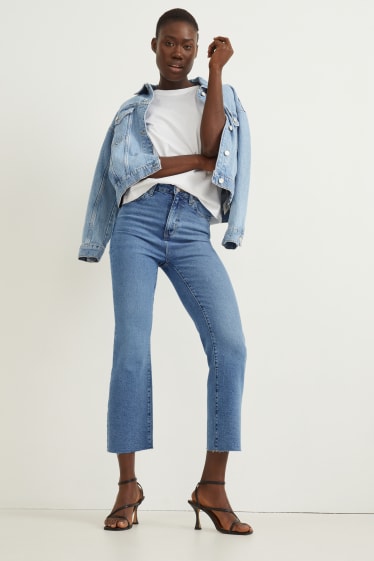 Women - Flared jeans - high waist - LYCRA® - denim-light blue