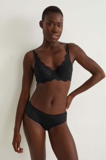 Femmes - Soutien-gorge à armature - DEMI - ampliforme - noir