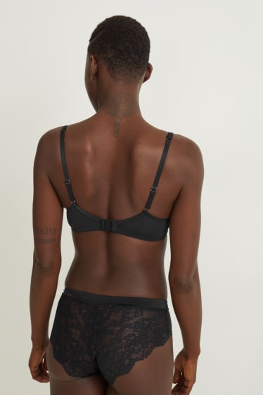 Women - Underwire bra - FULL COVERAGE - padded - black