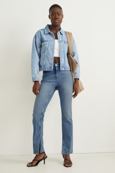 Femei - Straight jeans - talie înaltă - denim-albastru deschis