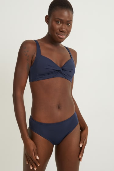 Dames - Bikinitop - voorgevormd - zonder beugels - LYCRA® XTRA LIFE™ - donkerblauw
