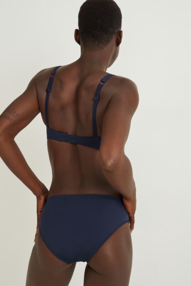 Donna - Slip bikini - vita media - LYCRA® XTRA LIFE™ - blu scuro