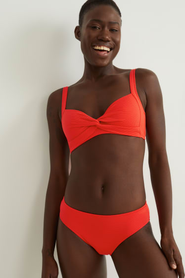 Femei - Top bikini - vătuit - fără armătură - LYCRA® XTRA LIFE™ - roșu