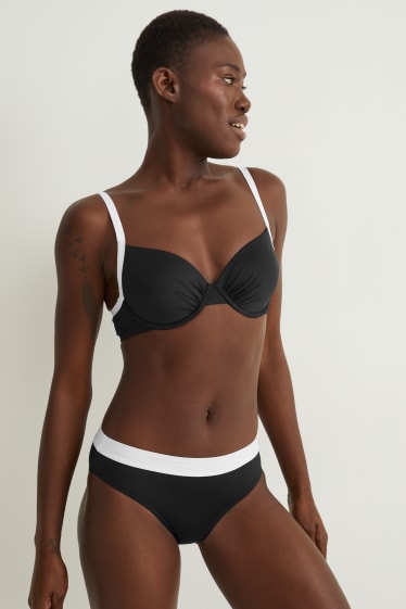 Donna - Slip bikini - vita media - LYCRA® XTRA LIFE™ - nero