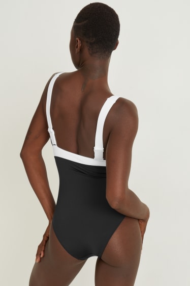 Femei - Costum de baie - vătuit - LYCRA® XTRA LIFE™ - negru / alb