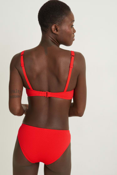 Women - Bikini bottoms - mid waist - LYCRA® XTRA LIFE™ - red