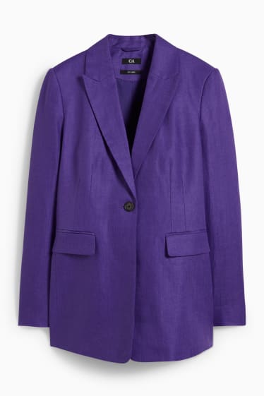 Donna - Blazer in lino - regular fit - porpora