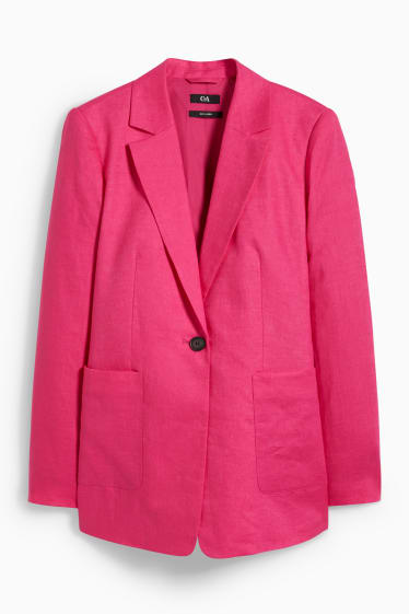 Damen - Leinenblazer - Regular Fit - pink