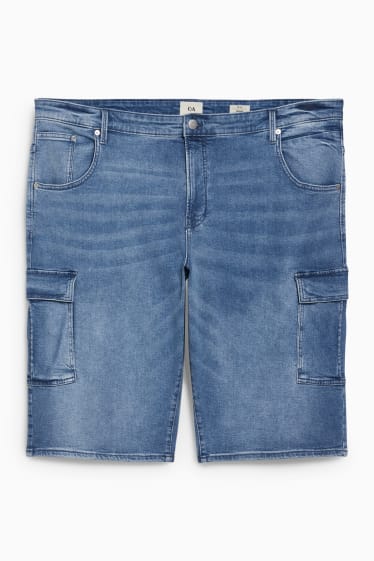 Uomo - Shorts di jeans cargo - LYCRA® - jeans blu