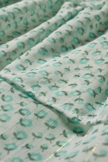 Children - Skirt - floral - mint green