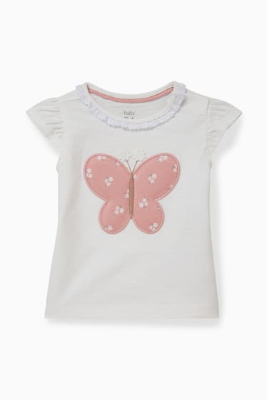 Baby Mädchen - Baby-Kurzarmshirt - weiß