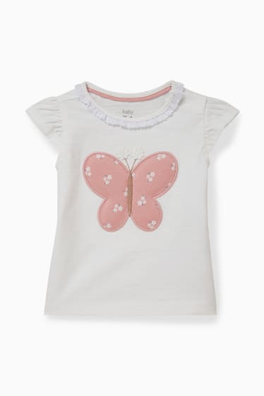 Babys - Baby-Kurzarmshirt - weiß