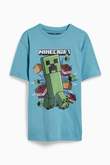 Children - Minecraft - short sleeve T-shirt - turquoise