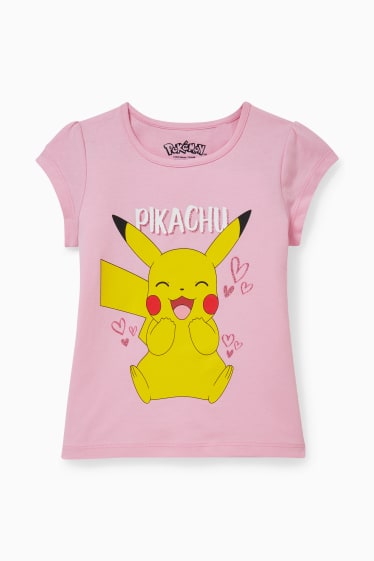 Niños - Pokémon - camiseta de manga corta - fucsia
