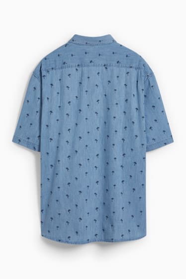 Herren - Jeanshemd - Regular Fit - Button-down - blau