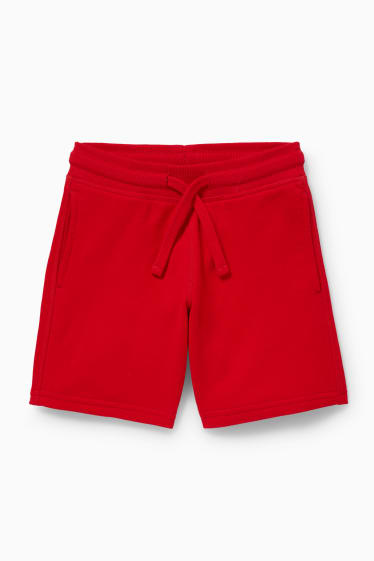 Children Boys - Sweat Bermuda shorts - red