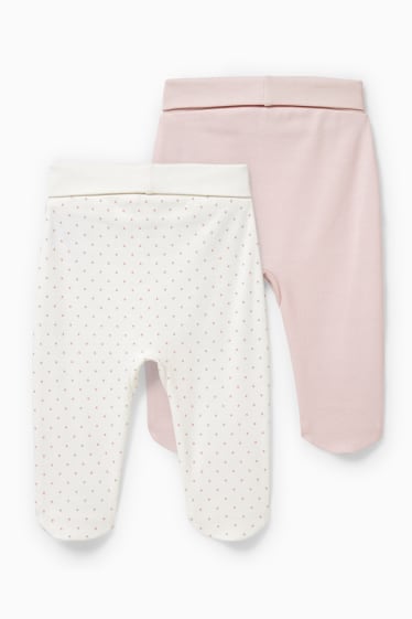 Bébés - Lot de 2 - pantalon de nouveau-né - blanc