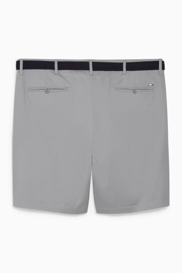 Herren - Shorts mit Gürtel - hellbeige