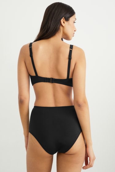 Donna - Slip bikini - vita alta - LYCRA® XTRA LIFE™ - nero