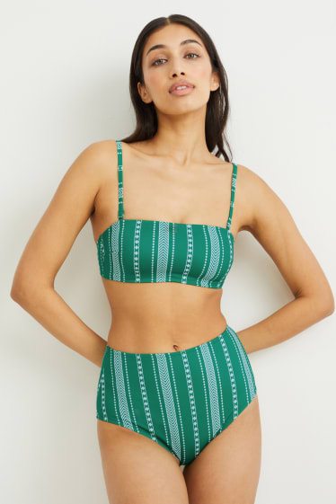 Damen - Bikini-Hose - High Waist - LYCRA® XTRA LIFE™ - grün