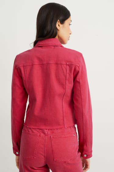 Women - Denim jacket - LYCRA® - pink