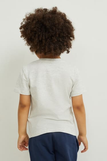 Enfants garçons - Dino - T-shirt - gris clair chiné