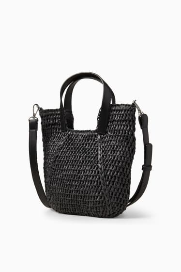 Femmes - Sac de paille - noir