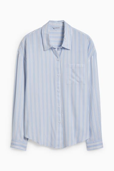 Damen - CLOCKHOUSE - Bluse - gestreift - hellblau