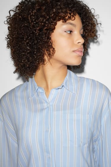 Damen - CLOCKHOUSE - Bluse - gestreift - hellblau