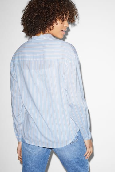 Damen - CLOCKHOUSE - Bluse - gestreift - hellblau