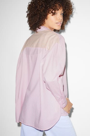 Women - CLOCKHOUSE - blouse - striped - rose