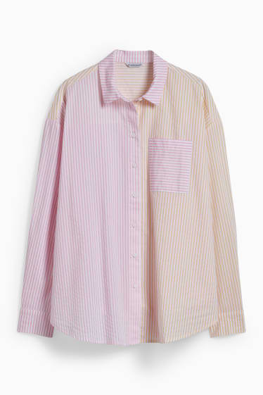 Women - CLOCKHOUSE - blouse - striped - rose