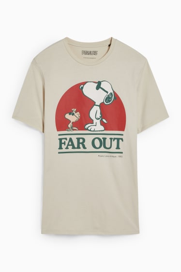 Uomo - T-shirt - Peanuts - beige