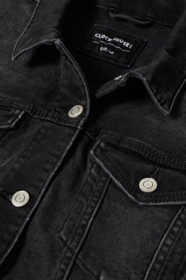 Ados & jeunes adultes - CLOCKHOUSE - veste en jean - jean gris foncé