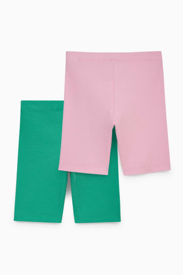 Nen/a - Paquet de 2 - pantalons de ciclista - verd
