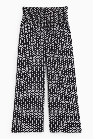 Femmes - Pantalon de grossesse - palazzo - à motif - noir / blanc