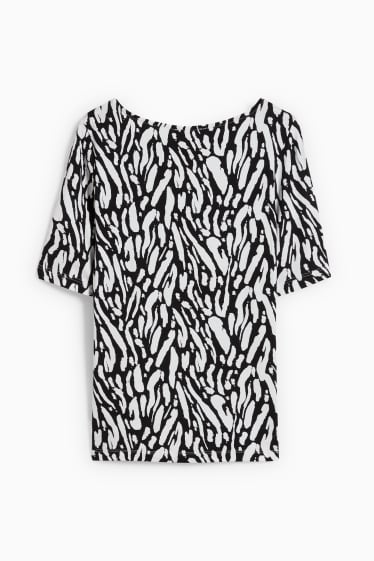 Femmes - T-shirt - à motif - noir / blanc