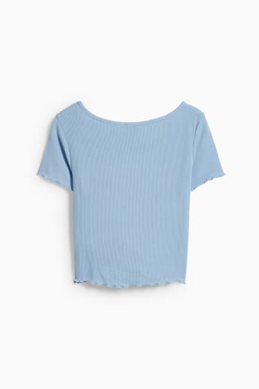 Ados & jeunes adultes - CLOCKHOUSE - T-shirt court - bleu clair