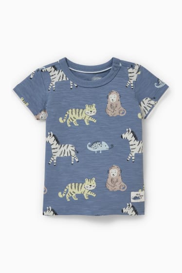 Miminka - Tričko s krátkým rukávem pro miminka - se vzorem - modrá