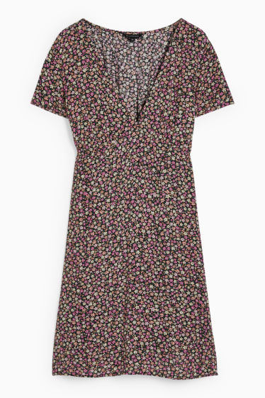 Damen - CLOCKHOUSE - Empirekleid - geblümt - schwarz