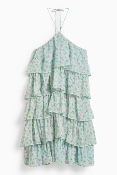 Women - CLOCKHOUSE - chiffon dress - floral - light green