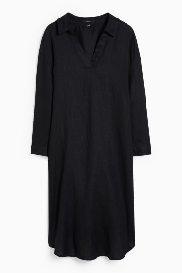 Femmes - Robe de lin - noir