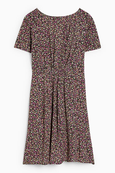 Damen - CLOCKHOUSE - Empirekleid - geblümt - schwarz